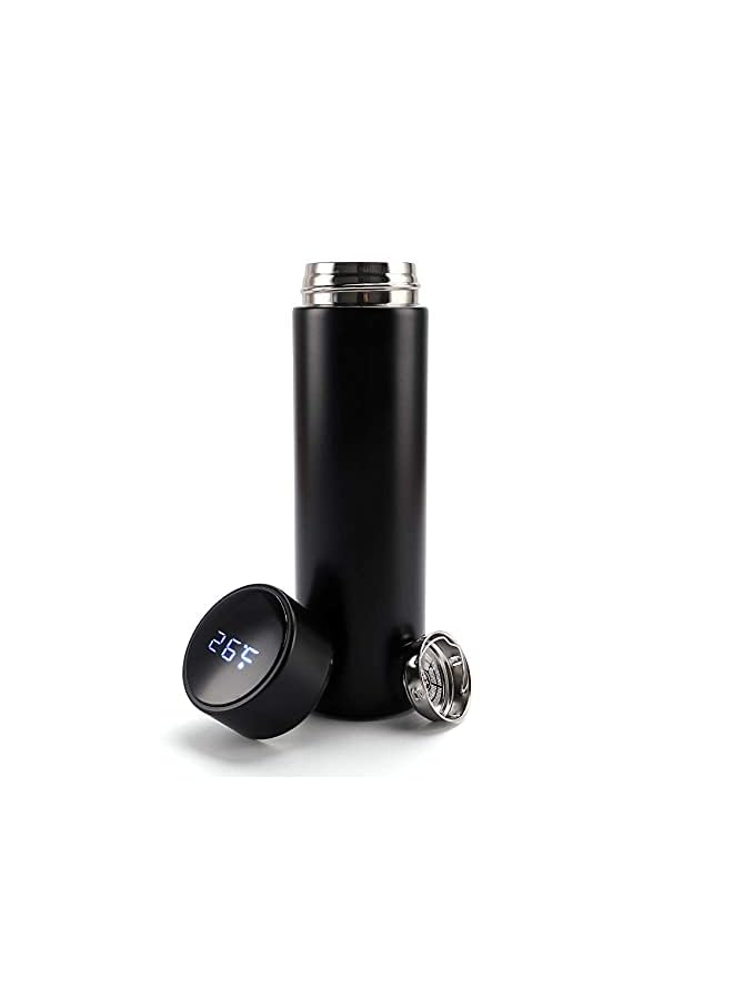 Zaboon Bottle Tea Infuser Bottle Thermosflask Travel Mug With Smart Lcd Touch Screen Keep Hot Or Cold Car Portable Travel Tea Coffee Vacuum Cup 18Oz(Black) - Image 2