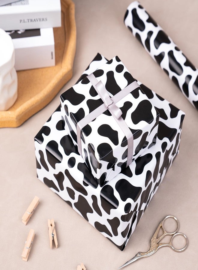WRAPAHOLIC Cow Wrapping Paper Roll - Mini Roll - 17 Inch x 16.5 Feet - Classic Cow Print Wrapping Paper, Perfect for Wedding, Birthday, Baby Shower, Holiday - Image 4