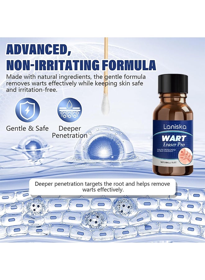 LANISKA Advanced Wart Remover, Wart Remover Liquid, Maximum Strength Wart Removal Fluid, Salicylic Acid Wart Remover, Fast Acting Formula For Plantar & Common Warts, Natural & Safe Treatment For Most Body Warts, 30ml - Image 5