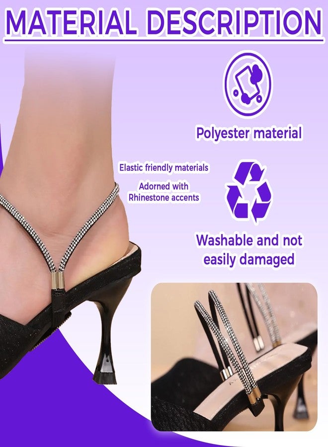 LINYUEARUI 4 pairs of women's shoelaces, free triangle bundle high heels, adjustable shoelaces, ankle fixation, loose anti slip bundle, lace up (four colors) - Image 5