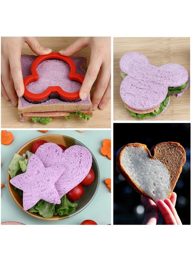 طقم قطاعة ساندويتشات من الفولاذ المقاوم للصدأ مكون من 12 قطعة قالب قوالب طوابع الكعك القابلة للتقشير - Image 5