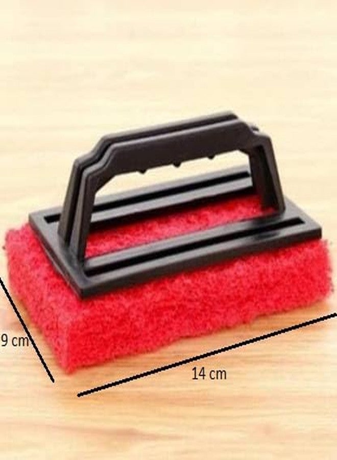 Kitchwish Heavy Duty Scrub Pad with Handle for Floor and Kitchen Cleaning - Multipurpose Tile & Bathroom Surface Scrubber, Durable Stain Remover Pack of 2 - Image 3