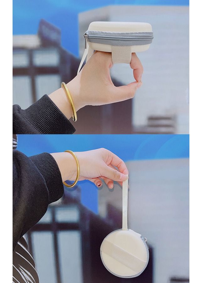 Bee Foldable Sunglasses With Bag For Kids, Round Folding Easy Carry Foldable Shades UV400 Protection Lens, Sun Protection Sunglasses Suitable for Summer Outdoor Beach Travel Camping - Beige - Image 4