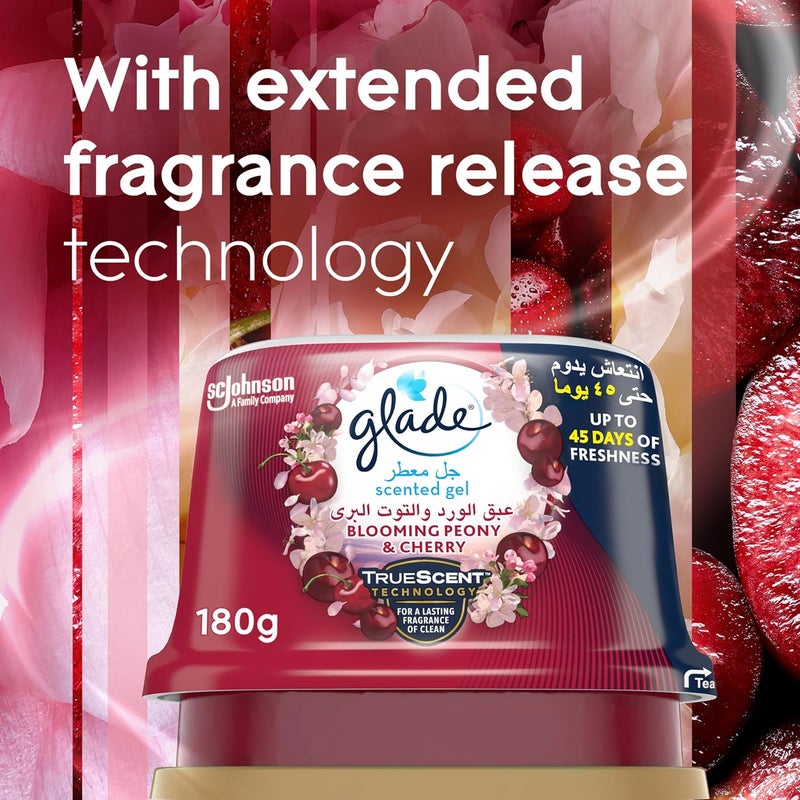 Glade Varied available picks Air Freshener Scented Gel with Blooming Peony & Cherry Scent, 180 g Individual group scene compatible - Image 5