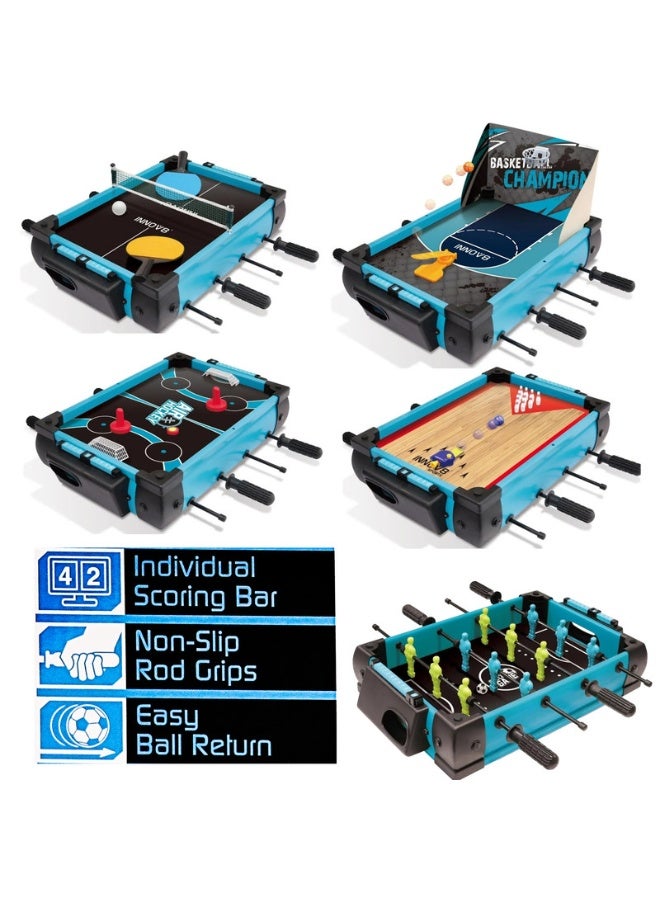 Hostfull 5 in 1 Multi Game Table | Combination Arcade Set for Home | Soccer, Basketball, Bowling, Hockey and Table Tennis Table for Kids | 20 Inches Combo Game Table | Perfect Indoor Toys - Image 4