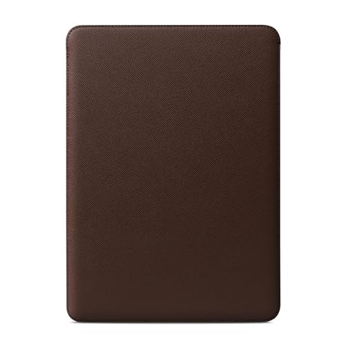 Comfyable Laptop Sleeve 15 Inch Precisely Compatible with MacBook Air 15" M5 M4 M3 M2 2026, Faux Leather Cover Case, Coffee - Image 1