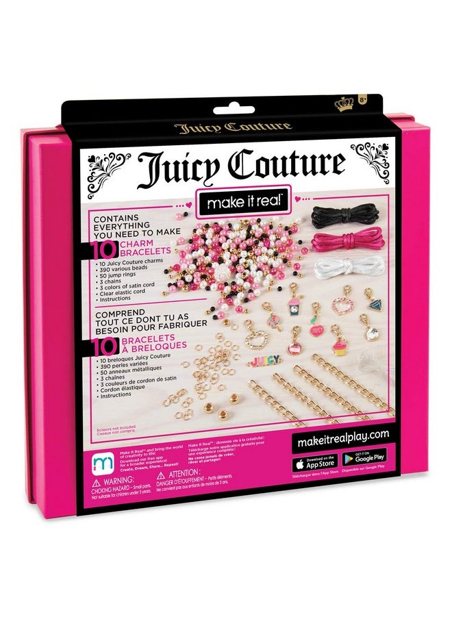 Make It Real Make it Real - Juicy Couture Pink and Precious Bracelets - DIY Charm Bracelet Kit with Beads for Tween Jewelry Making - Jewelry Making Kit for Girls  - Image 2