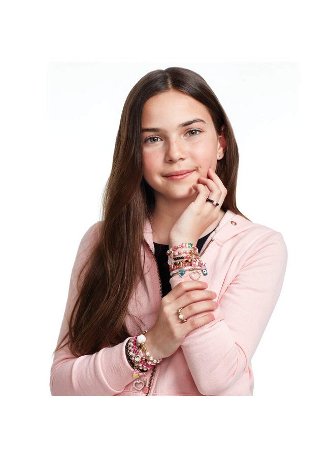 Make It Real Make it Real - Juicy Couture Pink and Precious Bracelets - DIY Charm Bracelet Kit with Beads for Tween Jewelry Making - Jewelry Making Kit for Girls  - Image 5