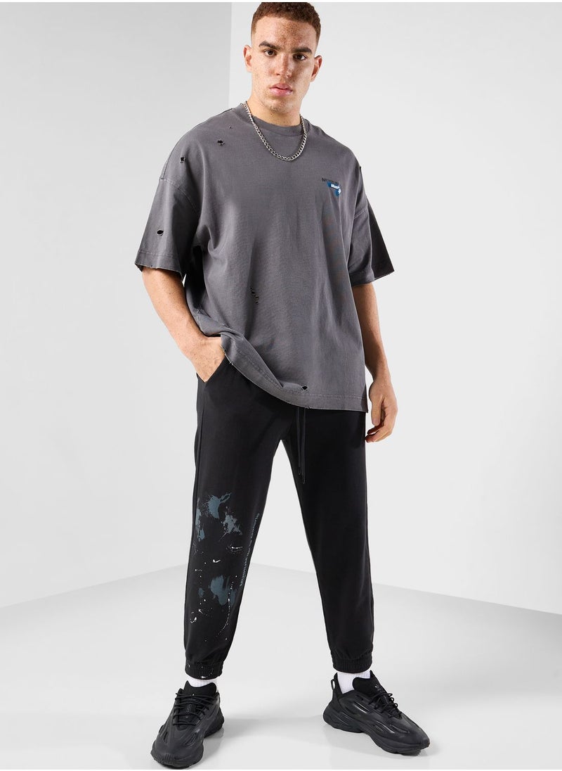 MUSIUM DIV. - Logo Cuffed Sweatpants - Image 1