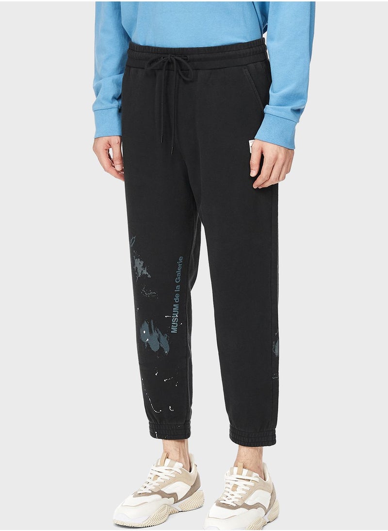 MUSIUM DIV. - Logo Cuffed Sweatpants - Image 1