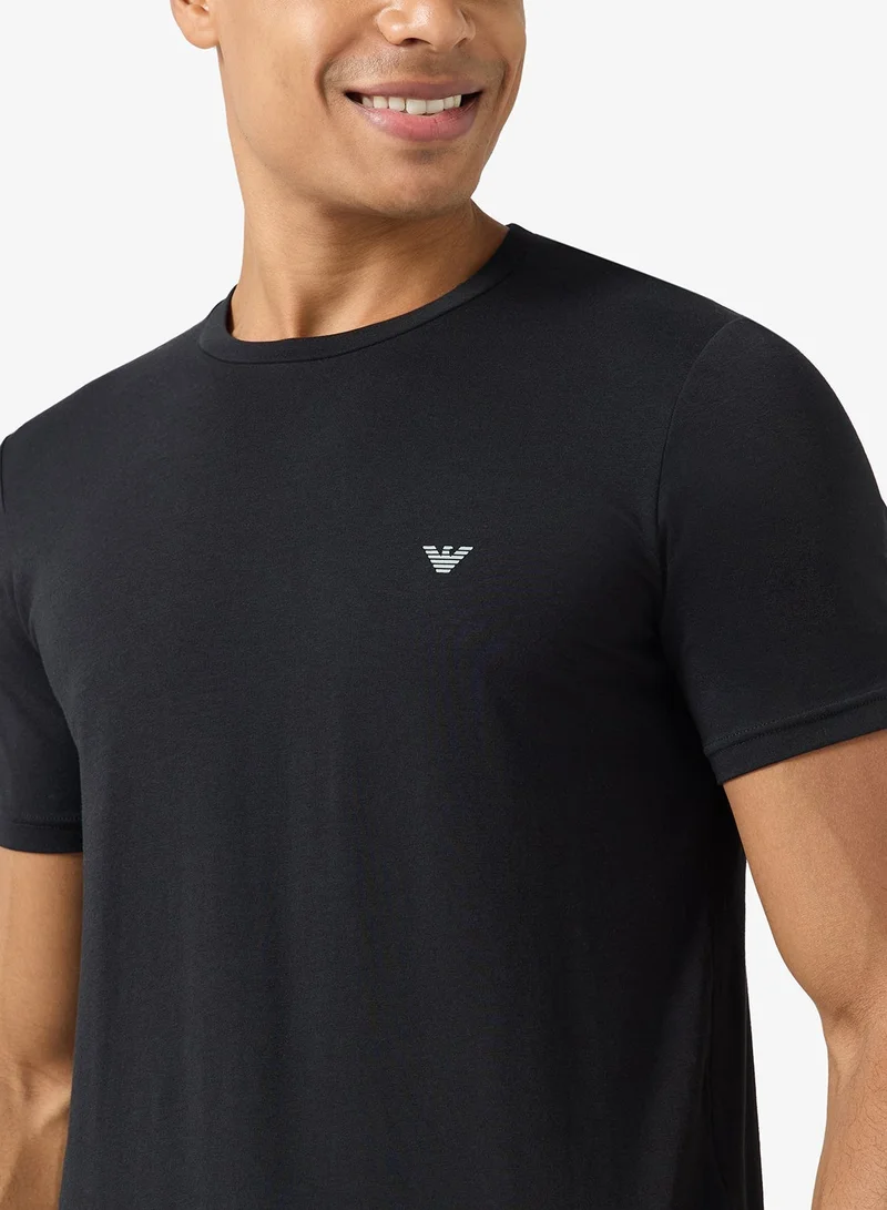 Emporio Armani  2 Pack Of Logo Crew Neck T-Shirt for Men | Best Price UAE