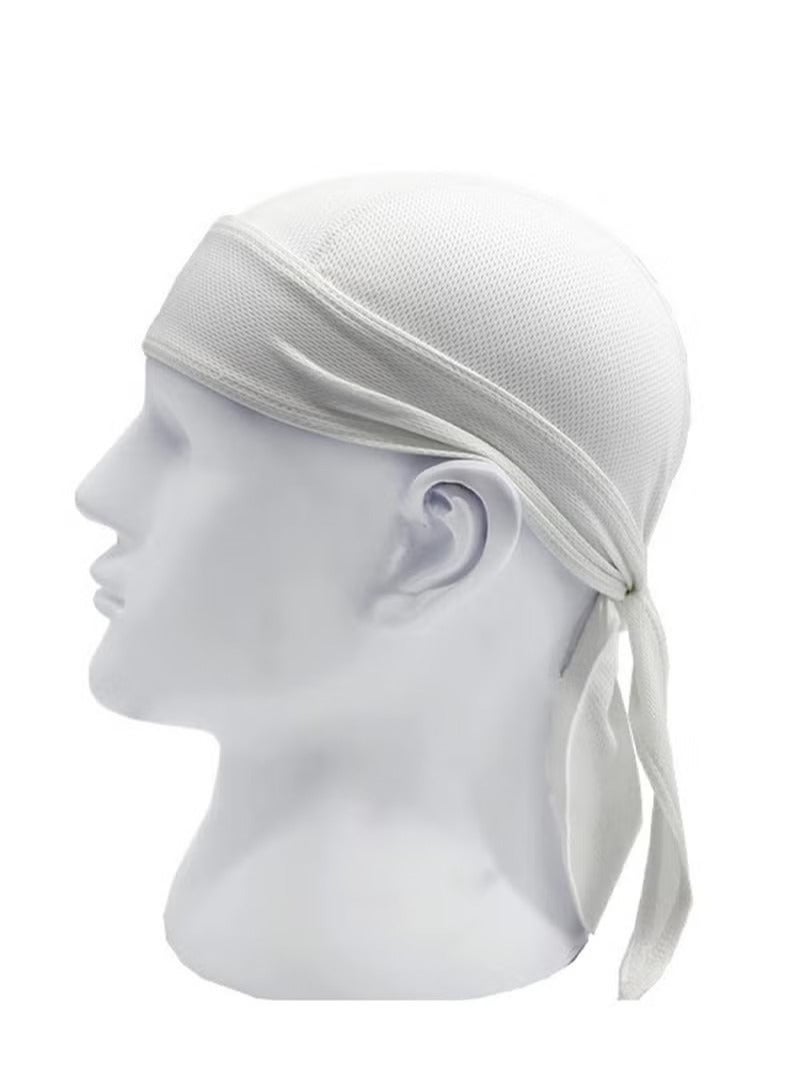 2 Pack Head Wraps Cycling Beanie Caps Dew Rag Skull Caps Pirate Hats Helmet Liner Bandana Head Wrap Doo Rags For Men Women(Black,White) - Image 4