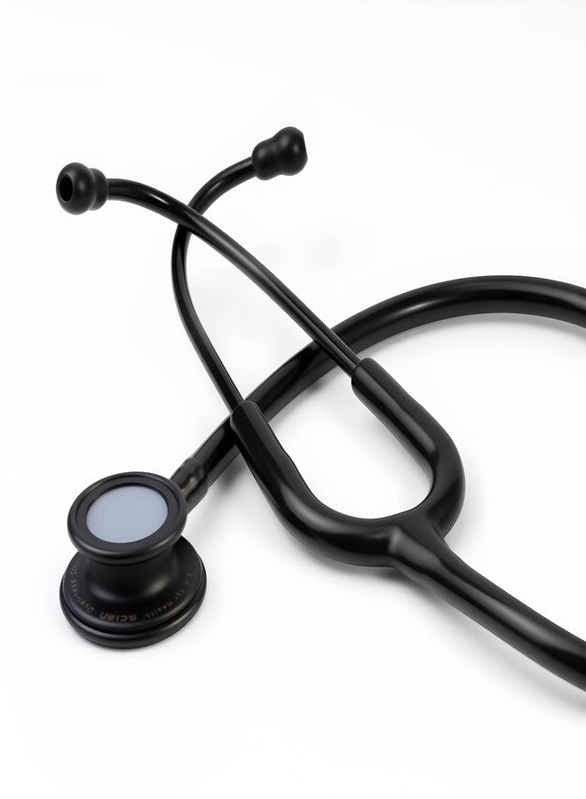 SCIAN Dual Head Stethoscope with Ear Tips, Professional Stethoscopes for Doctors, Nurses, Medical Nursing Students, Clinical Student Use, Classic Stainless Steel Stethoscope Kit, Black Tube - Image 1
