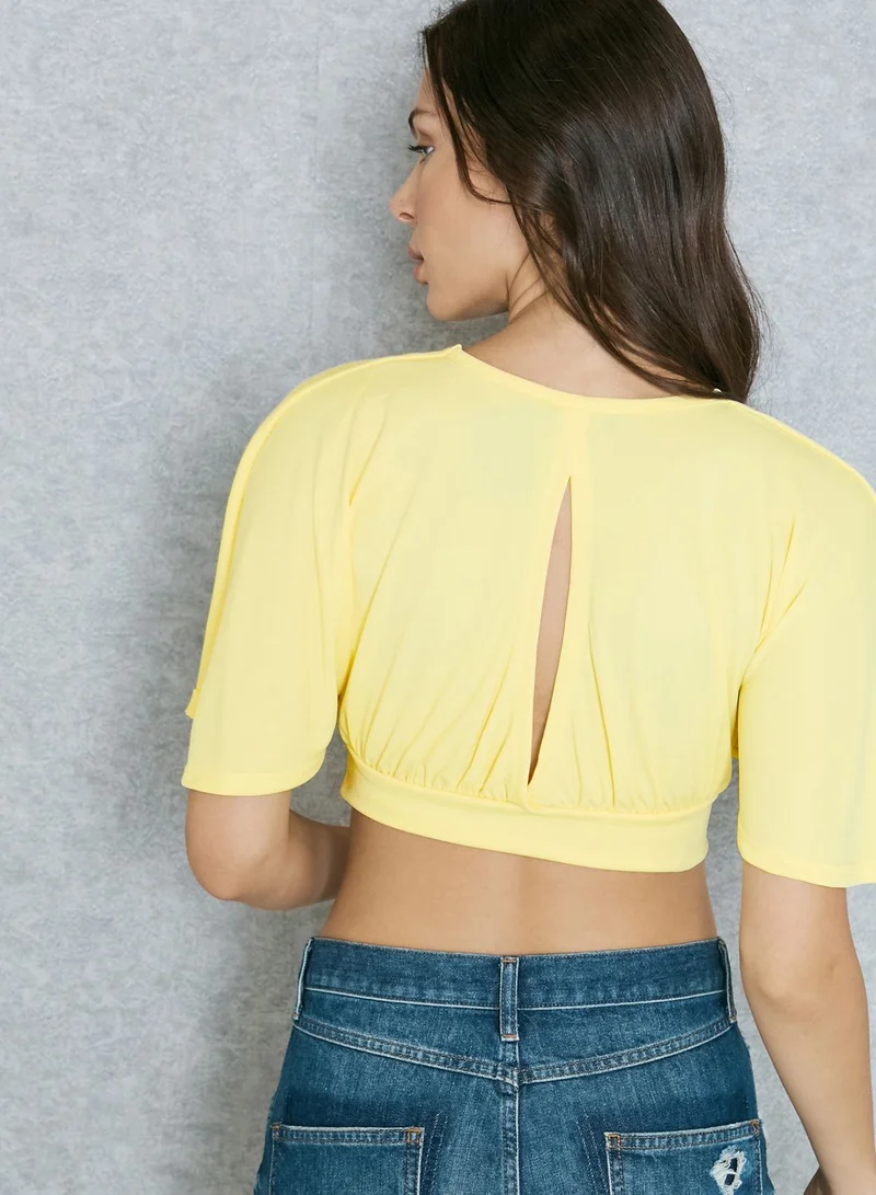 NEW LOOK Kimono Sleeve Cropped Top