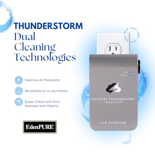 EdenPURE Thunderstorm III Air Purifier – Small Plug-In Ozone Generator & Ionizer – Eliminates Odors, Pet Smells, Smoke, Mold – Filter-Free Portable Cleaner for Home, Travel, Car, Office Use - Image 4