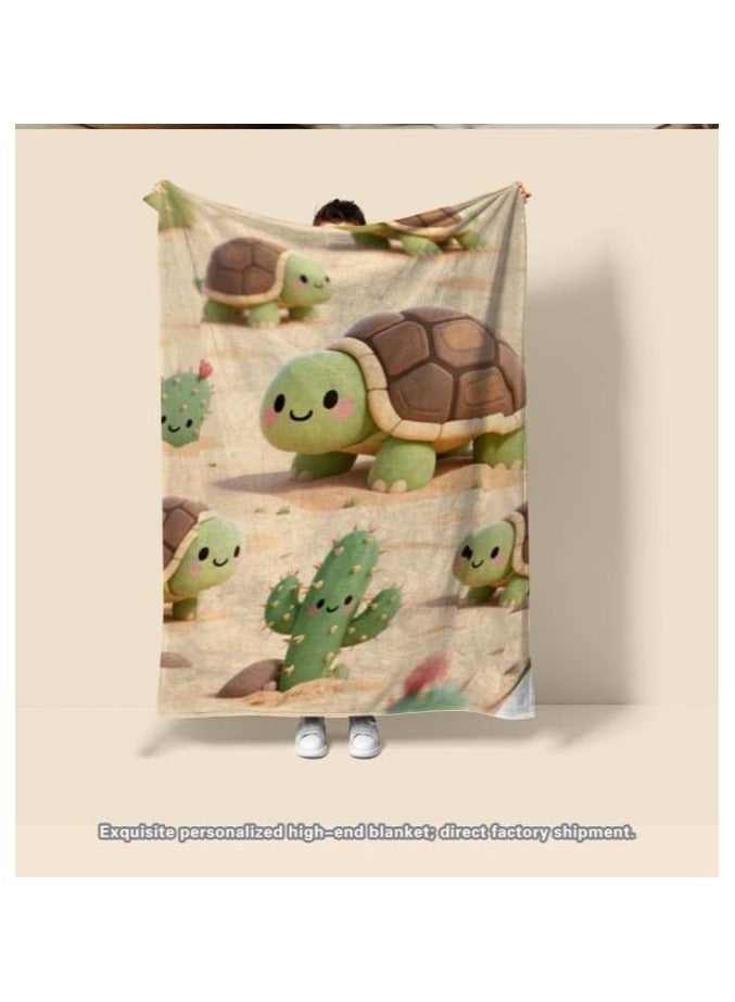 عام بطانية رقيقة من الفانيلا (دافئة ومريحة، ومناسبة للنوم واستخدام الألعاب وإزالة الغبار ومقاومة للرمل) 150 سم * 200 سم - 859 - Image 3