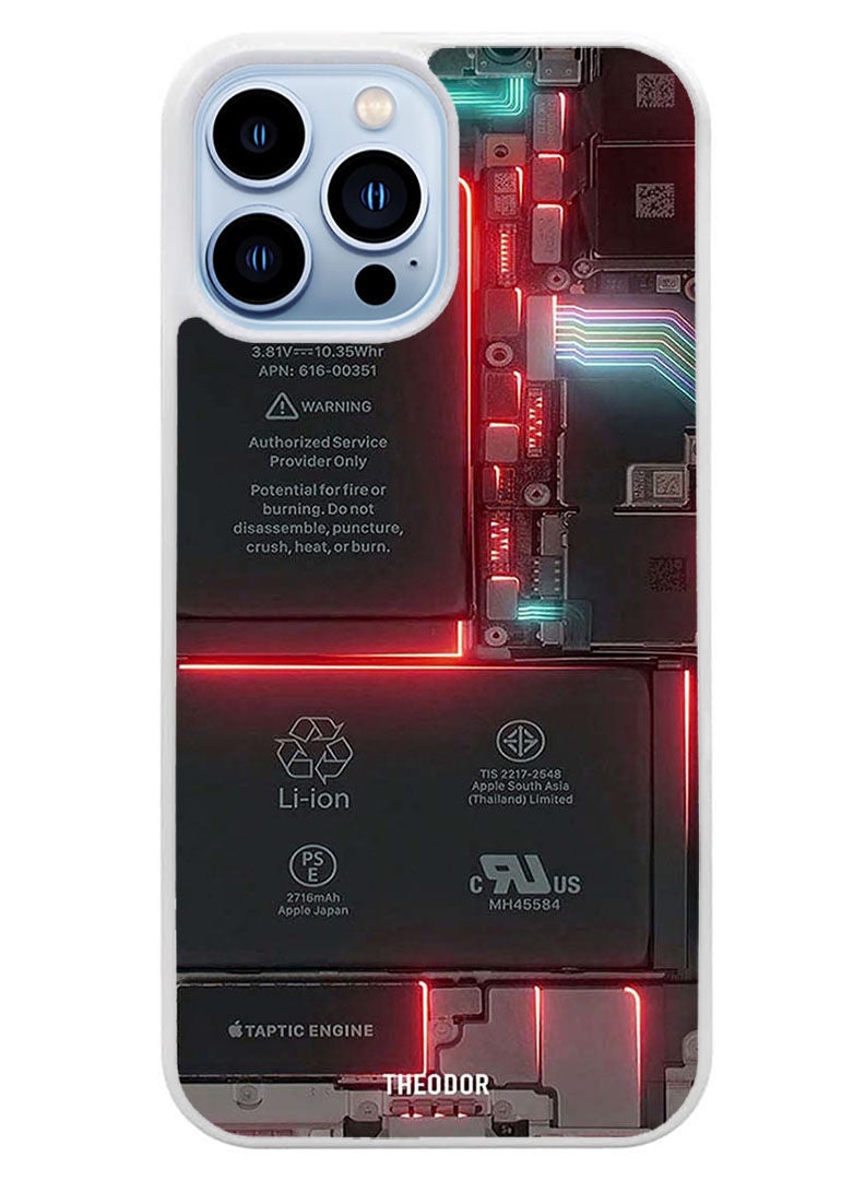 Theodor Protective Case Cover For APPLE IPHONE 14 Pro Mobile Board(White Bumper) - Image 1