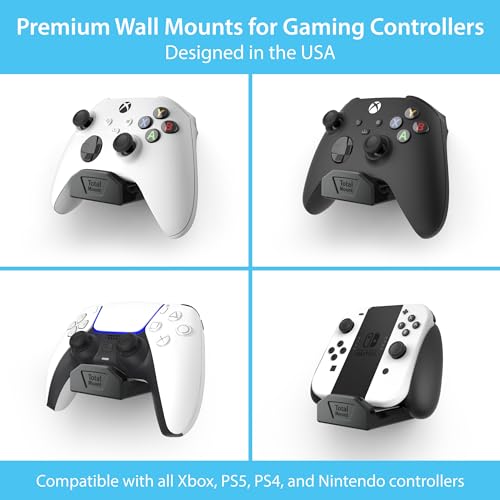 TotalMount Controller Wall Stand (1 Pack) with Non-Slip Pad & Removable Adhesive for Xbox, PS5, PS4, and Nintendo – This Premium Holder Won’t Damage Your Wall with Screws or Permanent Adhesive - Image 2