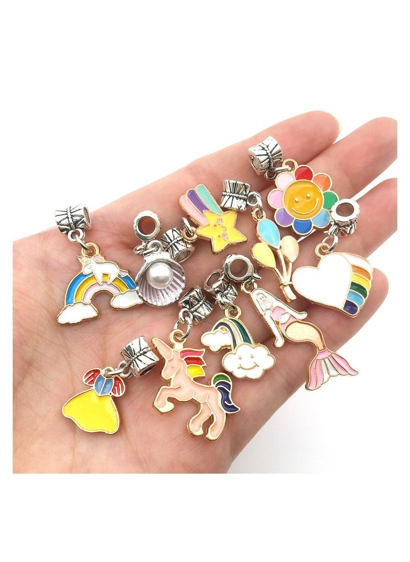albayt alsaeid - 63 Pieces Charm Bracelet Making Kit Including 60 Jewelry Beads And 3 Snake Chains DIY Craft for Girls Jewelry Gift Set for Arts and Craft for Girls - Image 1