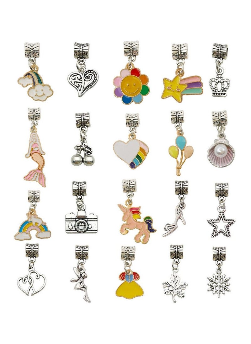 albayt alsaeid - 63 Pieces Charm Bracelet Making Kit Including 60 Jewelry Beads And 3 Snake Chains DIY Craft for Girls Jewelry Gift Set for Arts and Craft for Girls - Image 1