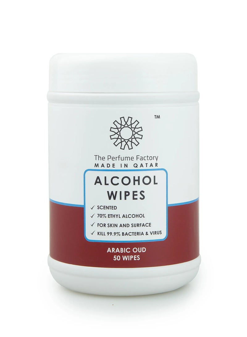 SCENTED WIPES - 50 Pieces - ARABIC OUD