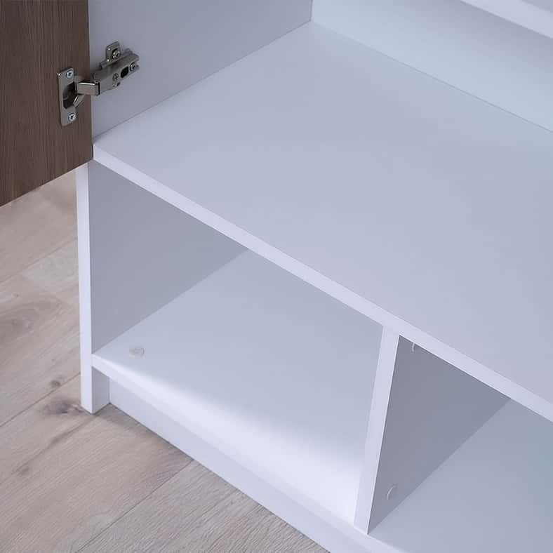 Pan Home خزانة أطفال داكوسطا | أبيض | لوح جزيئي | مزودة بأبواب | تخزين ببابين، رفوف | 80 × 43 × 183 سم - Image 5