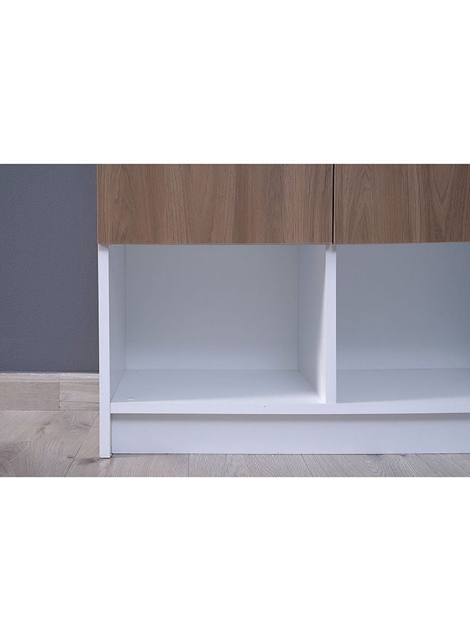 Dacosta Kids wardrobe|White|Particle Board|Hinged|2 Door Storage,Shelves|80 x43x183 cm
