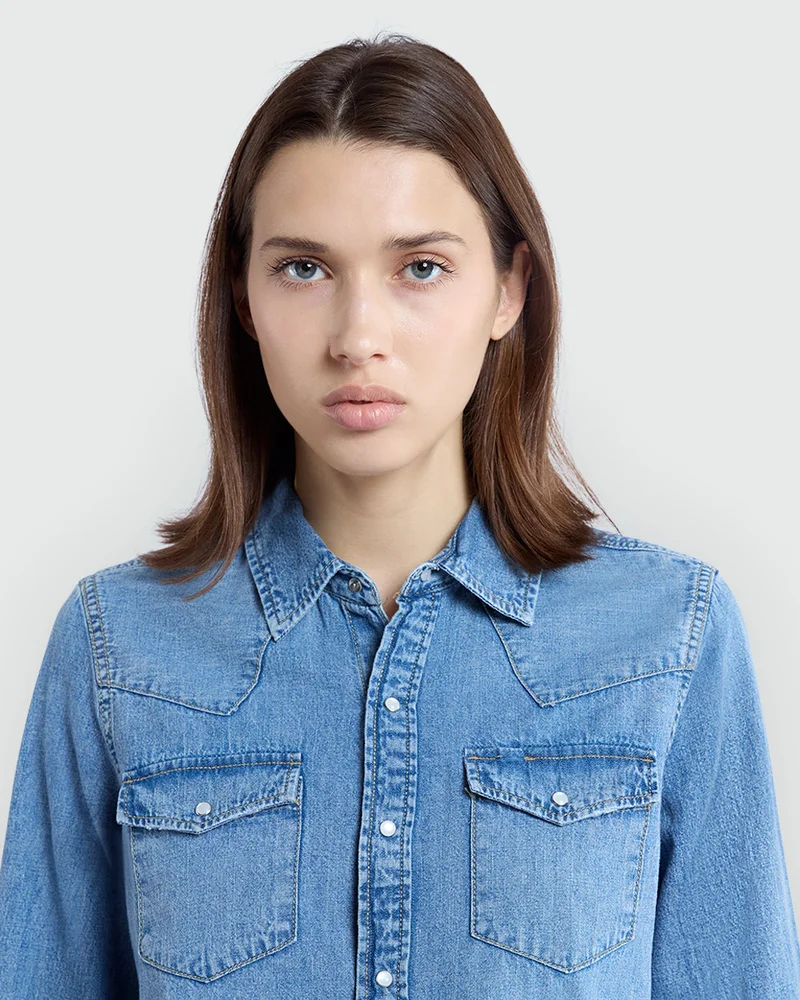Ovs Medium Blue Western Shirt By OVS