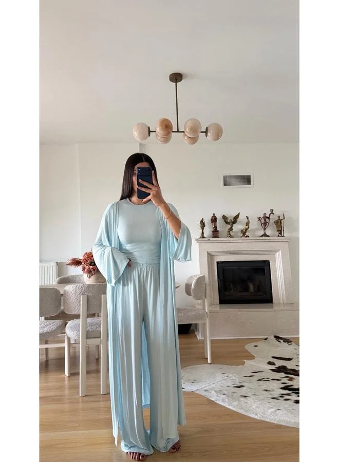 Gaus  Soft Blue Soft-Textured elastane 3-Piece Premium Set GAUS-01494. for Women | Best Price UAE