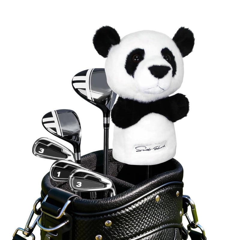 Scott Edward Panda Golf Club Cover Fit Well for Driver Wood Golf Club Funny Cute Animal Design Soft Functional Golf Headcover Stylish Protection for Your Clubs for Men and Women - Image 2