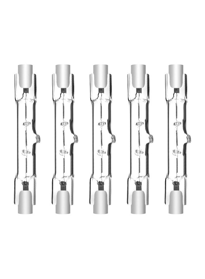 مصباح هالوجين خطي R7S، قاعدة R7S بحجم 78 مم، مصباح فيFloodlight مزدوج الطرف بحجم 78 مم، لمبات أمان قابلة للتعتيم بقوة 120 واط للأضواء الخارجية وأضواء الأمن، 5 قطع - Image 1