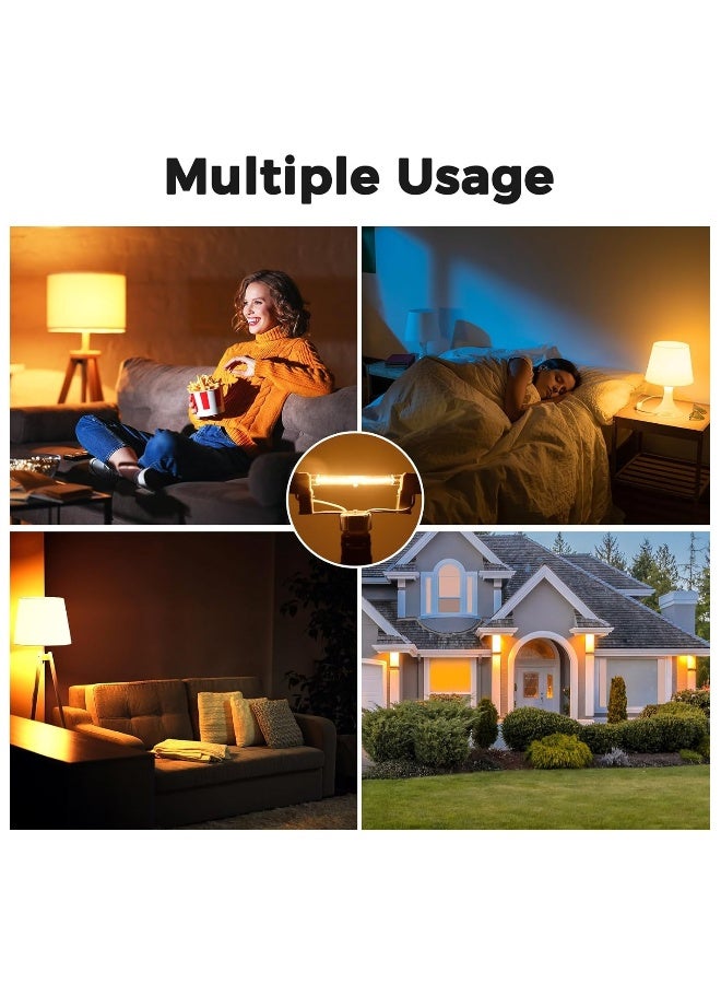 مصباح هالوجين خطي R7S، قاعدة R7S بحجم 78 مم، مصباح فيFloodlight مزدوج الطرف بحجم 78 مم، لمبات أمان قابلة للتعتيم بقوة 120 واط للأضواء الخارجية وأضواء الأمن، 5 قطع - Image 3