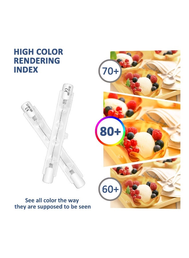 مصباح هالوجين خطي R7S، قاعدة R7S بحجم 78 مم، مصباح فيFloodlight مزدوج الطرف بحجم 78 مم، لمبات أمان قابلة للتعتيم بقوة 120 واط للأضواء الخارجية وأضواء الأمن، 5 قطع - Image 4