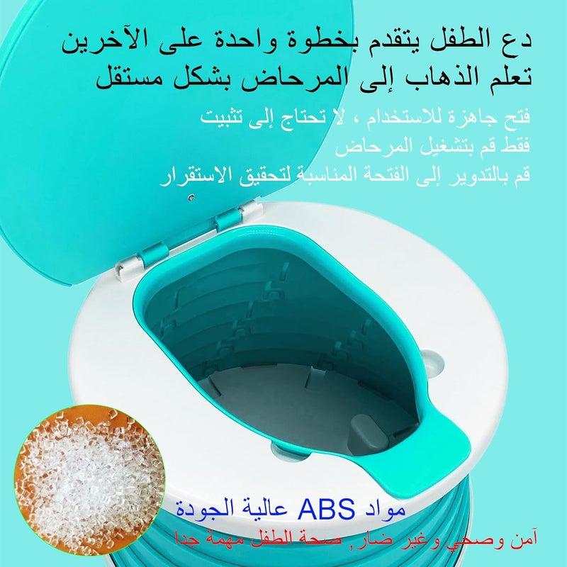Syraith Toddler Potty, Travel Potty for Toddlers Portable Folding Children's Toilet Chair Seat Boys and Girls Toddler Toilet Training Seat Car Toilet Plate for Travel, Car, Camping, Park Etc - Image 3