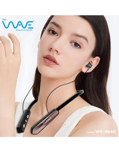 Wave NECKBAND BLUETOOTH EARPHONE WITH 5 VOICE CHANGER NOISE CANCELLATION WV-NB40 - White  - Image 2