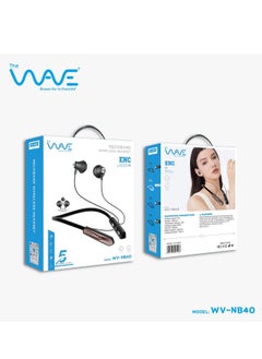 Wave NECKBAND BLUETOOTH EARPHONE WITH 5 VOICE CHANGER NOISE CANCELLATION WV-NB40 - White  - Image 3