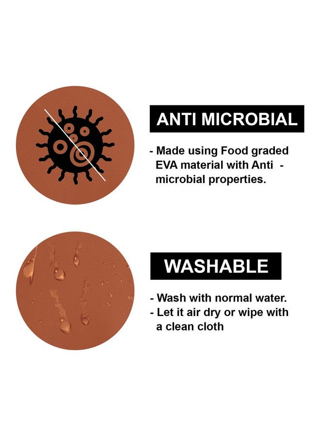 ElastPro Ethylene Vinyl Acetate (60 Cm X 10 M) Brown Eva Food Grade Washable Anti Slip Mat/Sheet For Fridge, Shelf Liner, Table, Kitchen Drawer Mat (Diamond Texture, Brown) - Image 3