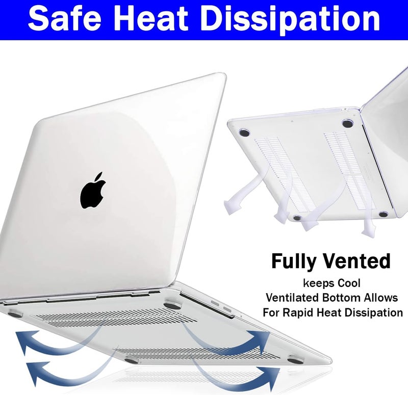GVTECH Case For MacBook Air 13 inch, 2020 2019 2018 A2337 M1 A2179 A1932, Plastic Hard Shell & Keyboard Cover & Screen Protector Compatible with MacBook Air 13 inch Retina, Design03 - Image 4