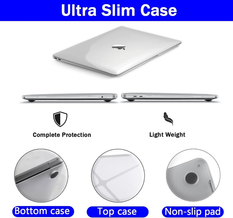 GVTECH Case For MacBook Air 13 inch, 2020 2019 2018 A2337 M1 A2179 A1932, Plastic Hard Shell & Keyboard Cover & Screen Protector Compatible with MacBook Air 13 inch Retina, Design03 - Image 2
