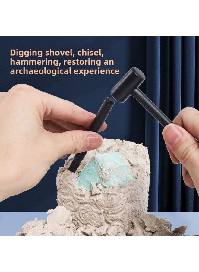 Imperial Seal Blind Box Archaeological Excavation Children's Toys Qin Shihuang Seal Treasure Hunting DIY Fossil Boys And Girls-Color:【Yongzheng】Send Tools + Ink Pad - Image 3