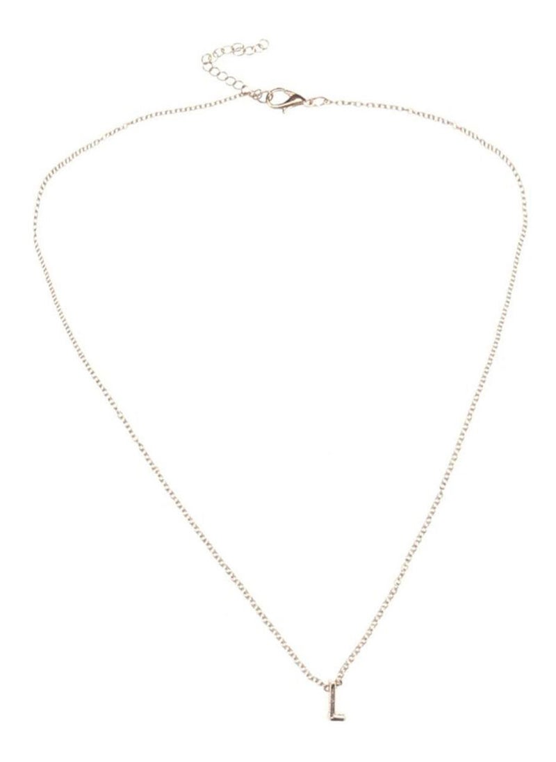Gold Plating L Letter Pendant Necklace