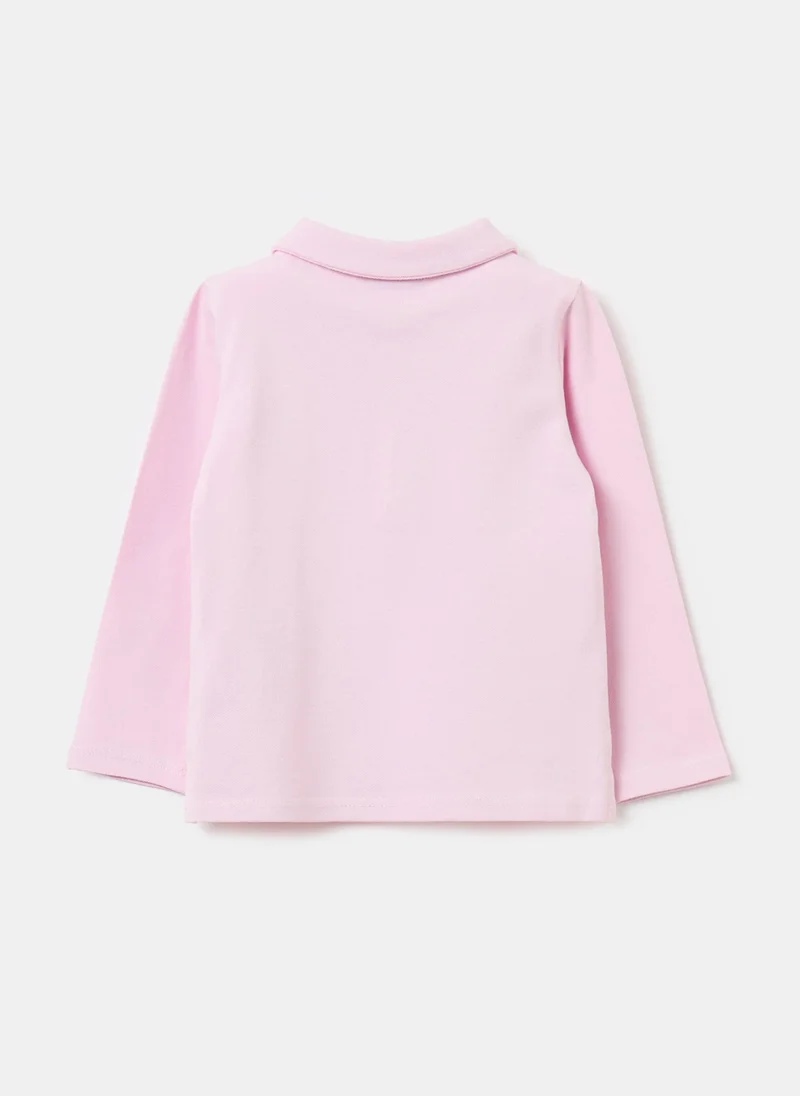 او في اس Piquet Polo Shirt With Frills