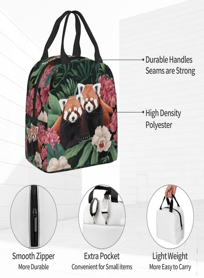 PrelerDIY Cute Red Panda Lunch Box Insulated Meal Bag Lunch Bag Reusable Snack Bag Food Container For Boys Girls Men Women School Work Travel Picnic - Image 3