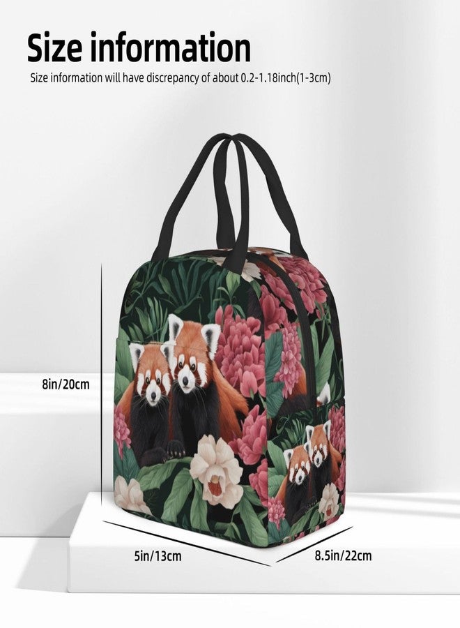 PrelerDIY Cute Red Panda Lunch Box Insulated Meal Bag Lunch Bag Reusable Snack Bag Food Container For Boys Girls Men Women School Work Travel Picnic - Image 2