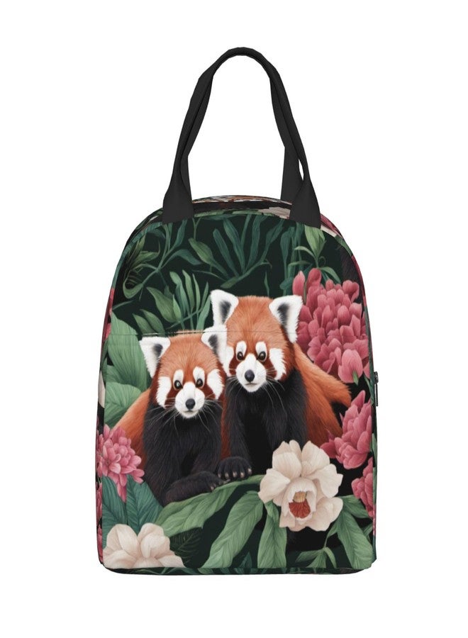PrelerDIY Cute Red Panda Lunch Box Insulated Meal Bag Lunch Bag Reusable Snack Bag Food Container For Boys Girls Men Women School Work Travel Picnic - Image 1