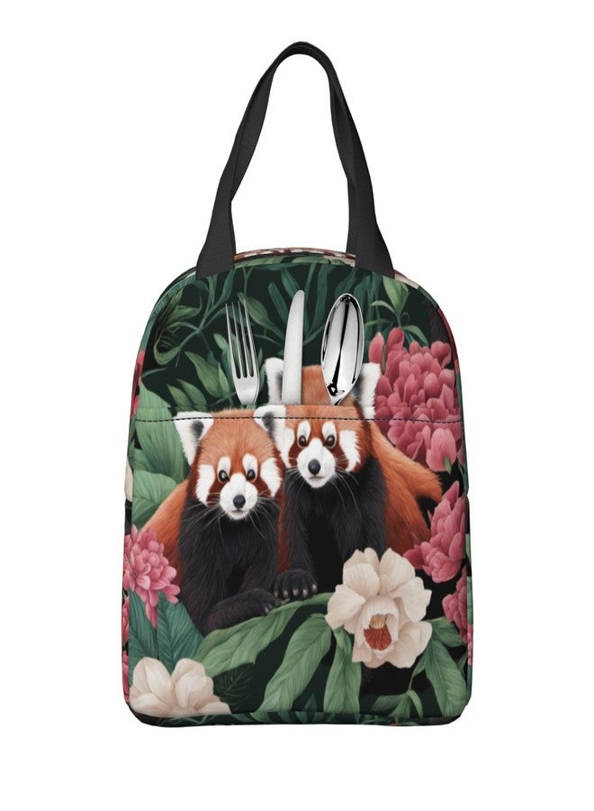 PrelerDIY Cute Red Panda Lunch Box Insulated Meal Bag Lunch Bag Reusable Snack Bag Food Container For Boys Girls Men Women School Work Travel Picnic - Image 5