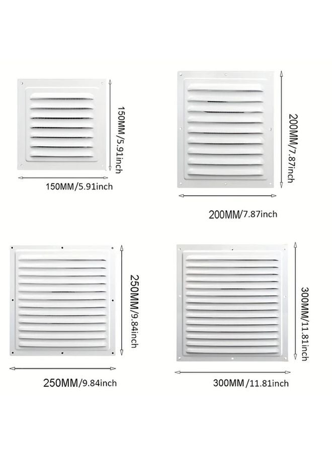 Aluminum Alloy Air Vent Grille Metal Louver Cover 150x150mm Insect Screen - Image 5