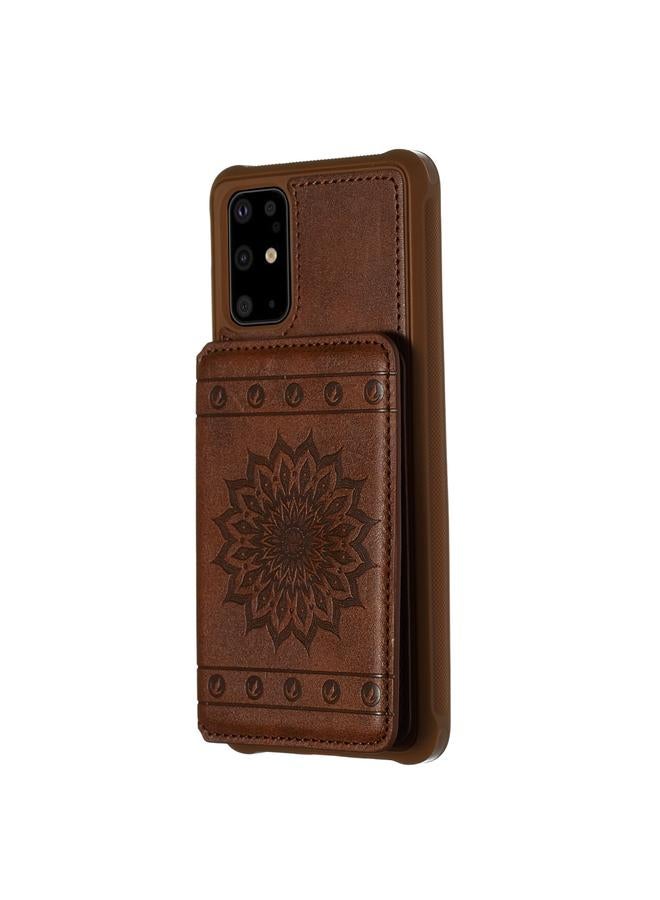 S-TOP Case For Galaxy S20+ Sun Flower Pattern Embossed Horizontal Drop-proof Mobile Phone Case with Card Slots & Wallet & Photo Holder & Stand Function - Image 2