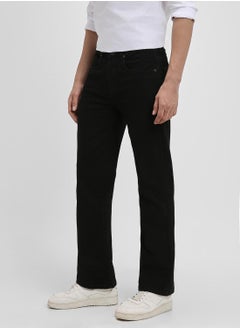 Dennis Lingo Bootcut Black Men's Cotton Stretch Jeans with Button & Zip Closure  - Image 3