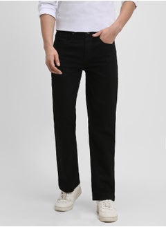 Dennis Lingo Bootcut Black Men's Cotton Stretch Jeans with Button & Zip Closure  - Image 2